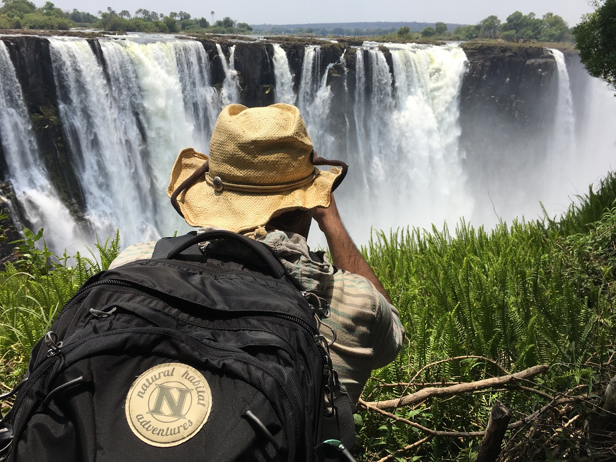 Nat Hab traveler photographs Victoria Falls in Zimbabwe.